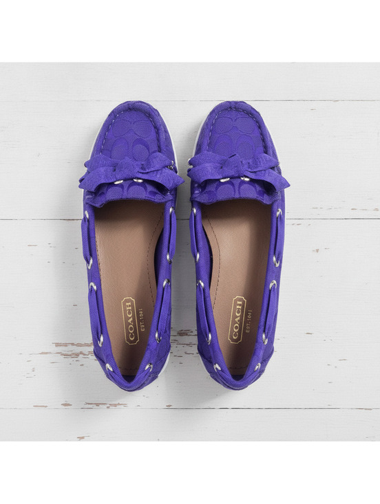 Coach Shoes - Coach Carina Bow Loafers Purple 5B Women